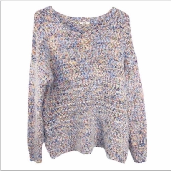 EASEL Multi pastel fuzzy sweater S/M - Picture 6 of 13